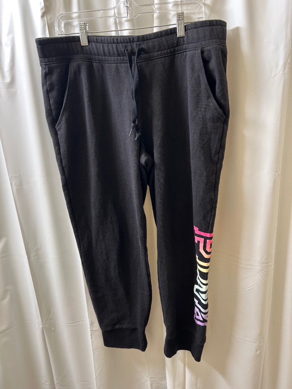 PINK Victorias Secret Black Logo Joggers